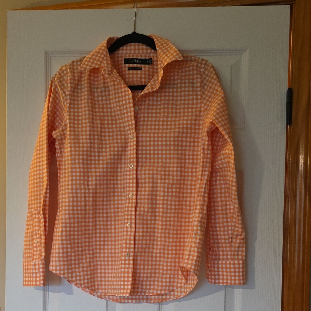 Ralph Lauren Orange Checkered Shirt